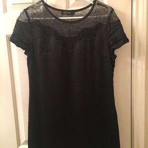 Antique black silk nightgown